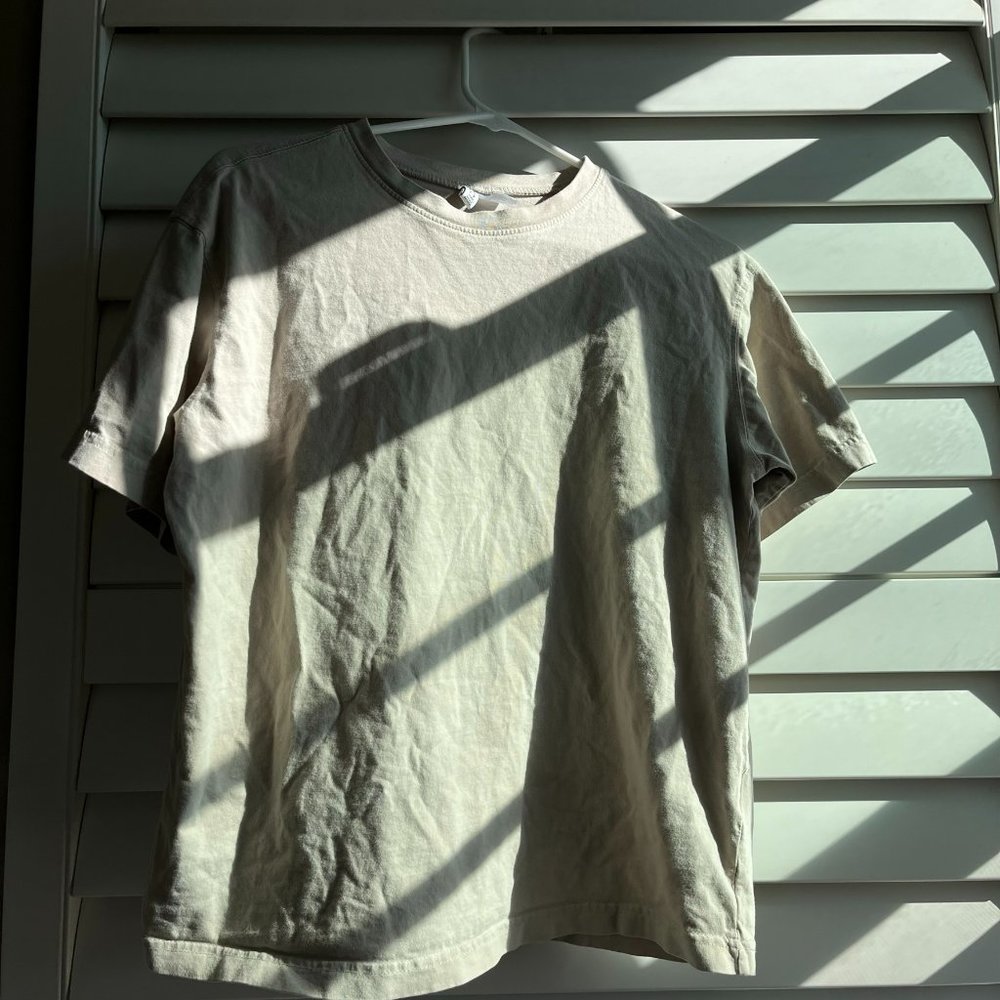 H&M Basics Beige Tan Plain T-Shirt